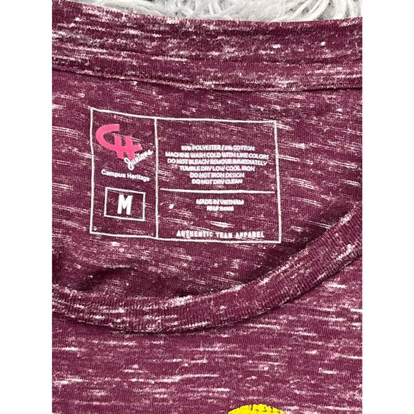 ASU Sun Devils Sleeveless T Shirt Maroon Gold Juniors M Arizona State Pitchfork - Picture 2 of 7